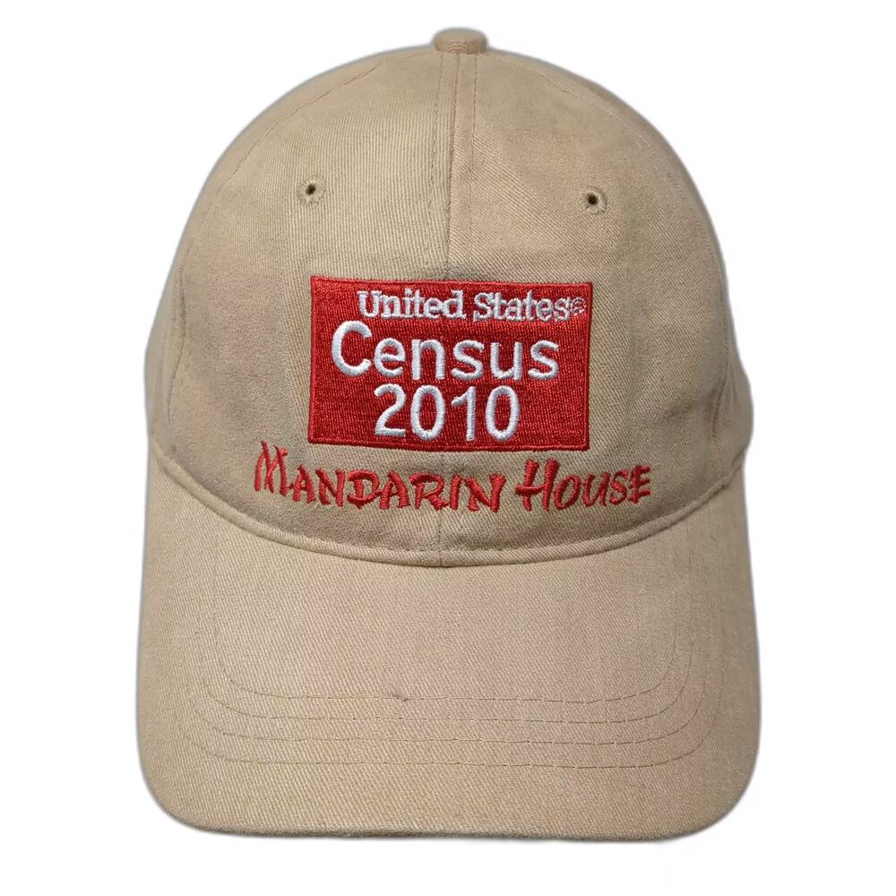 Arakawa Cap Co United States Census 2010 Mandarin House Baseball Cap Beige OS